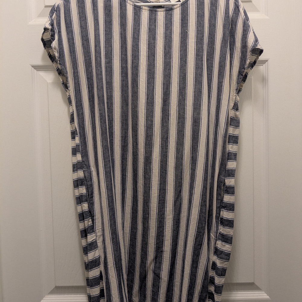 Madewell Navy and White Striped Top